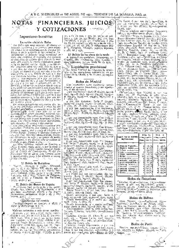 ABC MADRID 22-04-1931 página 41