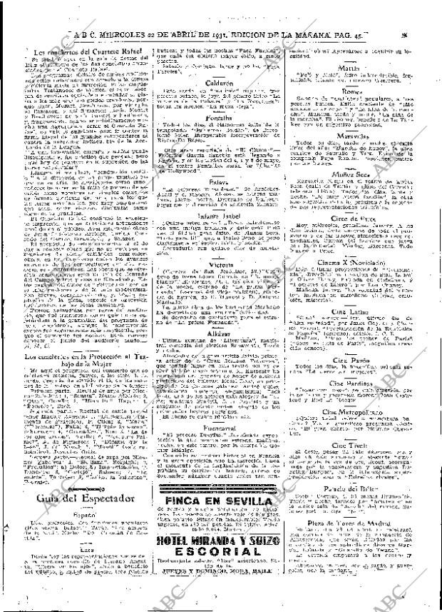 ABC MADRID 22-04-1931 página 45