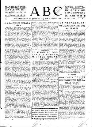 ABC MADRID 23-04-1931 página 25