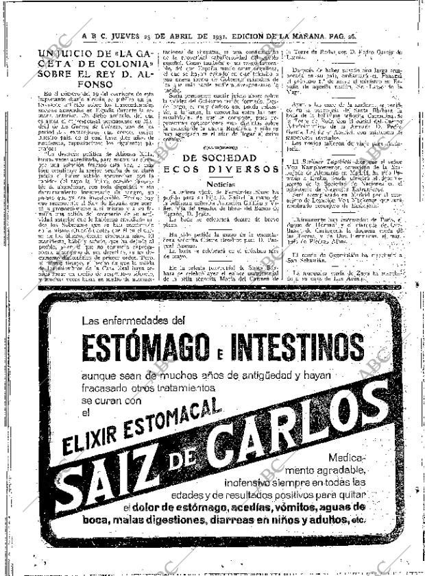 ABC MADRID 23-04-1931 página 26