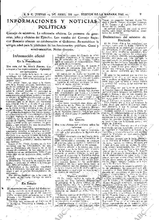 ABC MADRID 23-04-1931 página 27