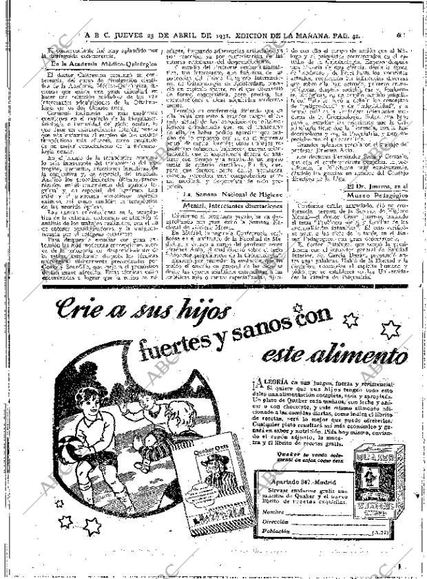 ABC MADRID 23-04-1931 página 42