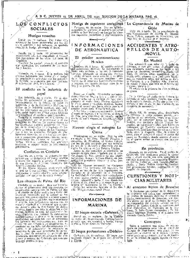 ABC MADRID 23-04-1931 página 48