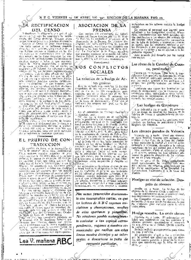 ABC MADRID 24-04-1931 página 20