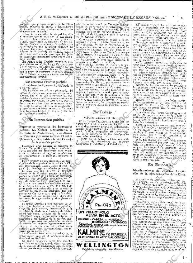 ABC MADRID 24-04-1931 página 22