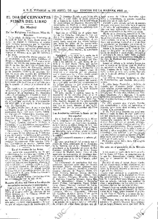 ABC MADRID 24-04-1931 página 31