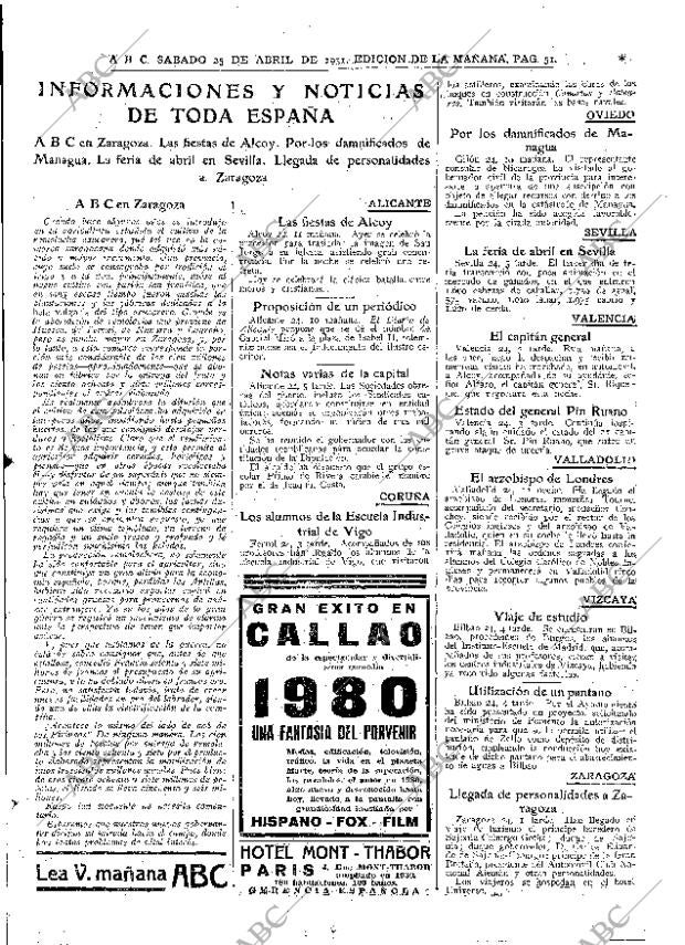 ABC MADRID 25-04-1931 página 51