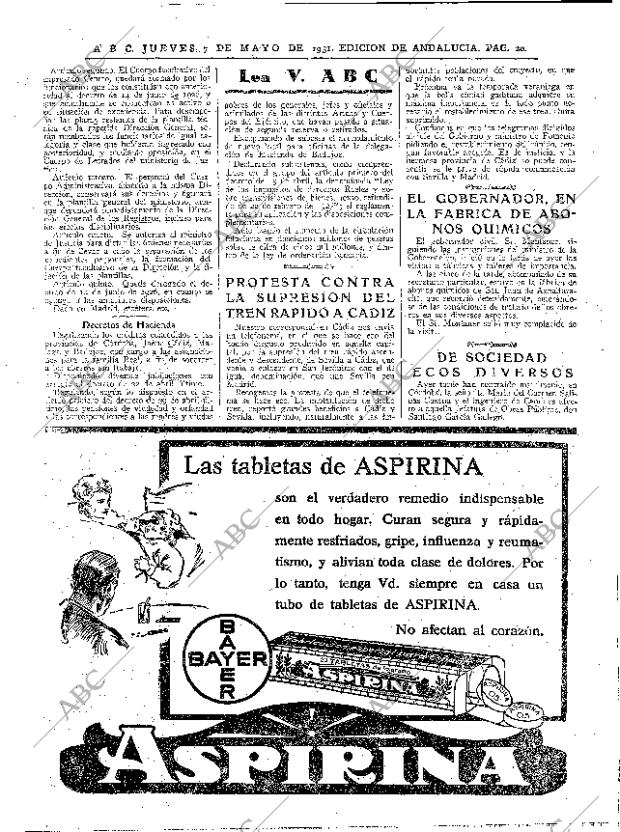 ABC SEVILLA 07-05-1931 página 20