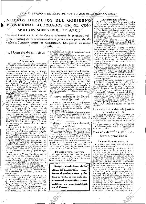 ABC MADRID 09-05-1931 página 27