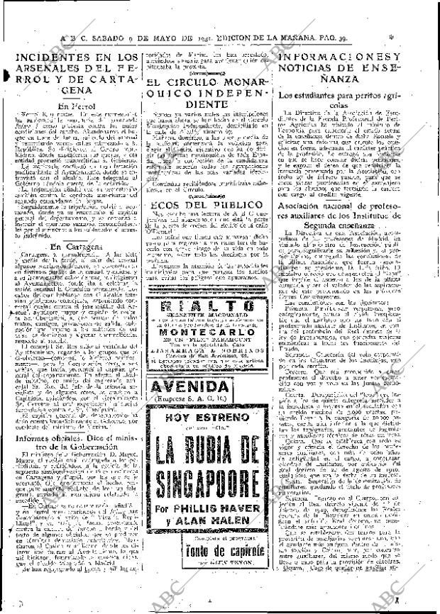 ABC MADRID 09-05-1931 página 39