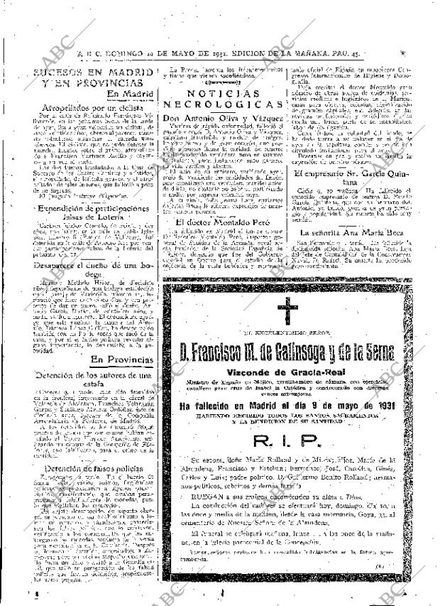 ABC MADRID 10-05-1931 página 45