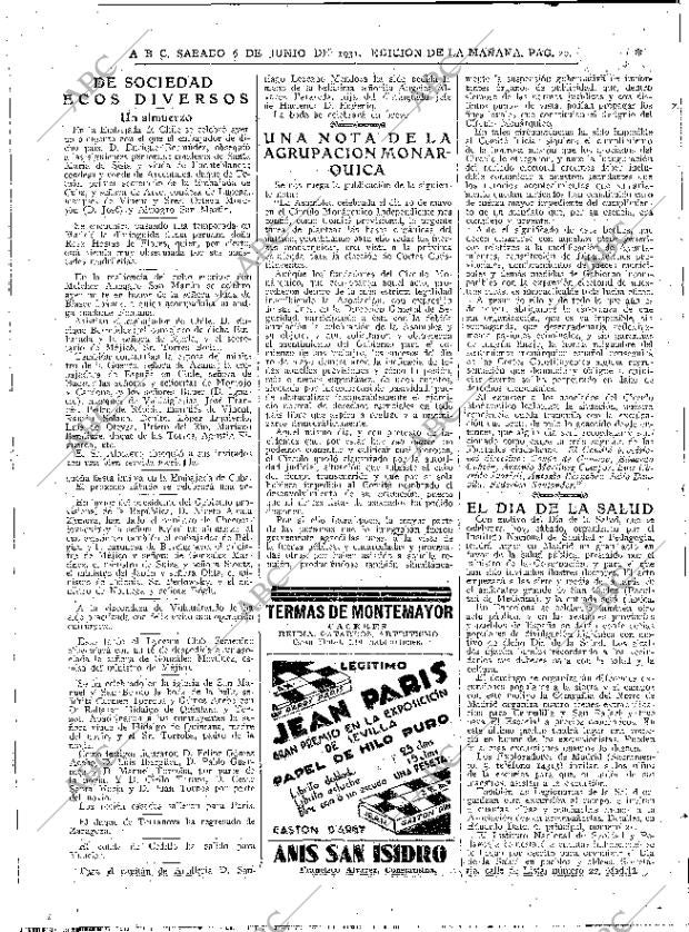 ABC MADRID 06-06-1931 página 20