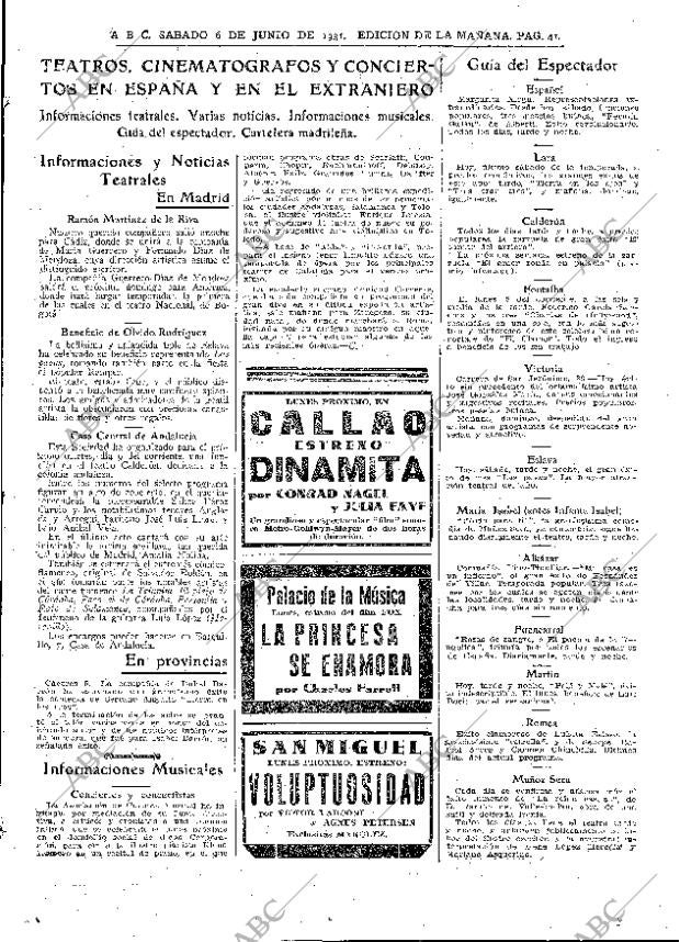 ABC MADRID 06-06-1931 página 41