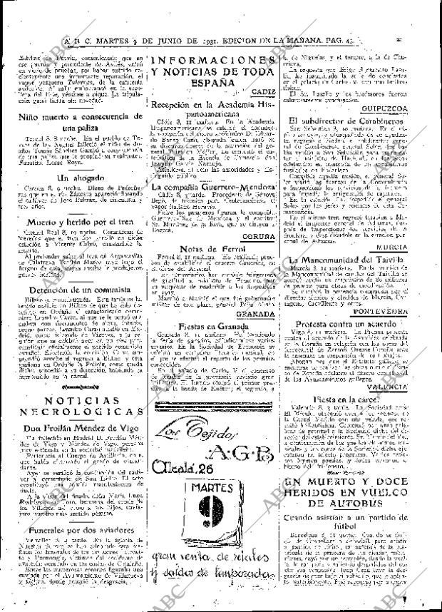 ABC MADRID 09-06-1931 página 45