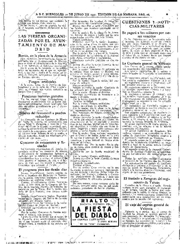 ABC MADRID 10-06-1931 página 28