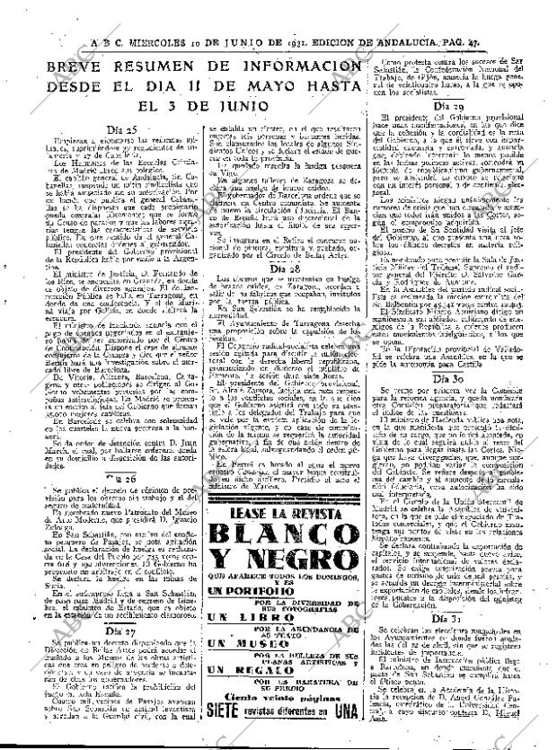 ABC SEVILLA 10-06-1931 página 47