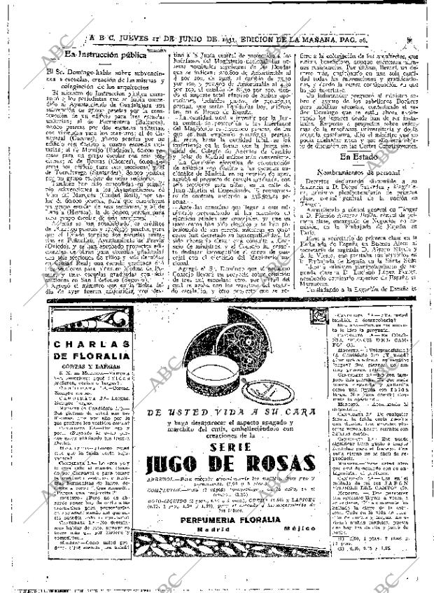 ABC MADRID 11-06-1931 página 26