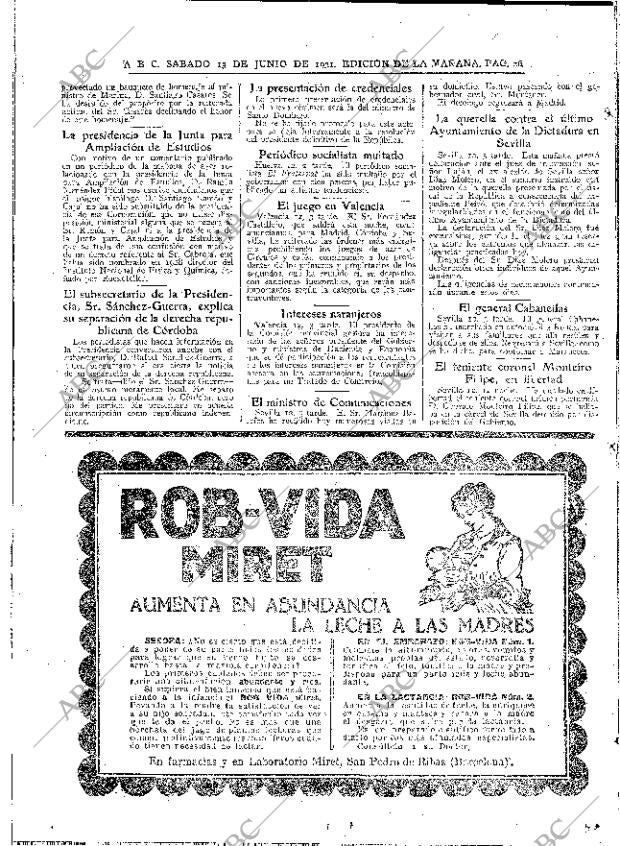 ABC MADRID 13-06-1931 página 26