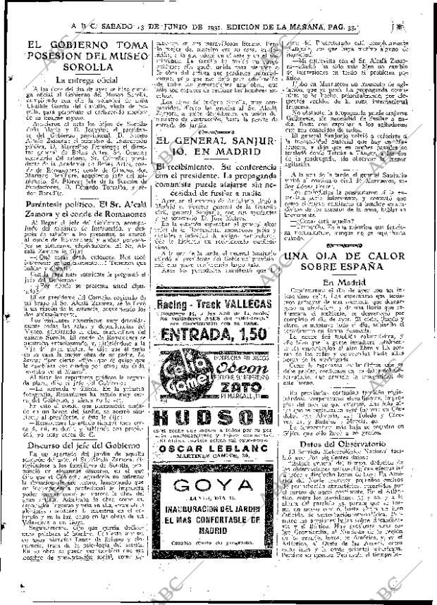 ABC MADRID 13-06-1931 página 33