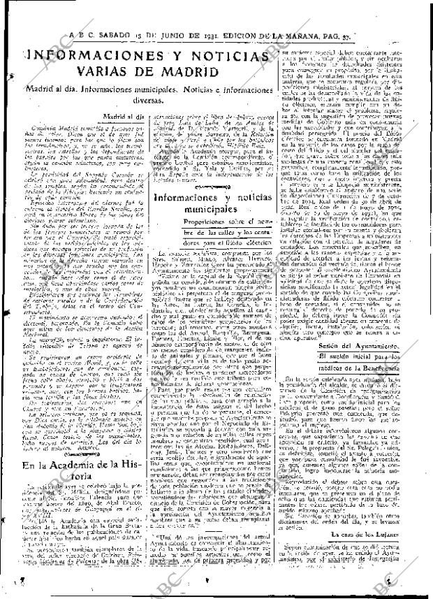 ABC MADRID 13-06-1931 página 37