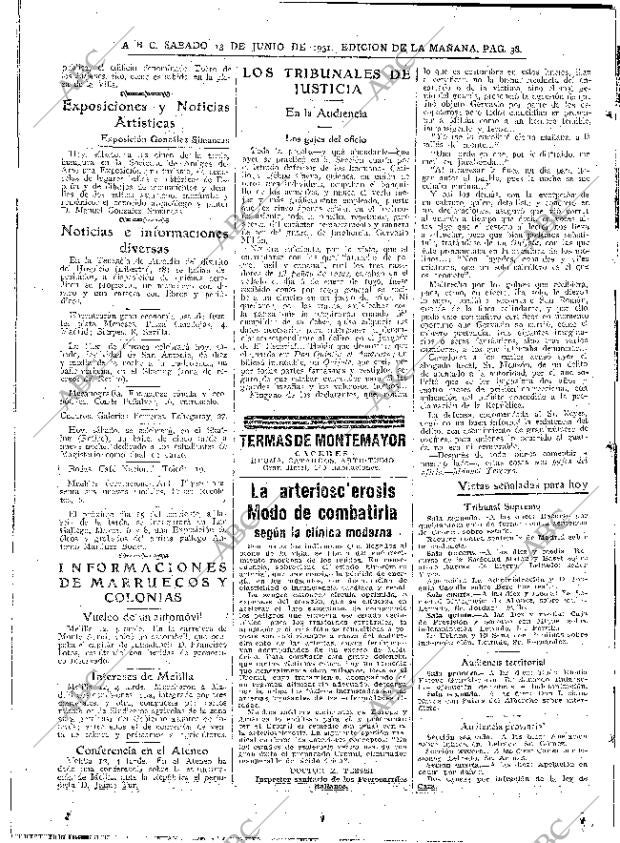ABC MADRID 13-06-1931 página 38
