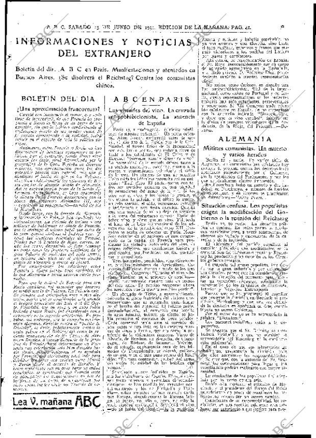 ABC MADRID 13-06-1931 página 41