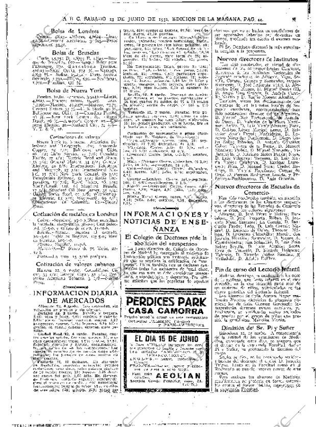 ABC MADRID 13-06-1931 página 44