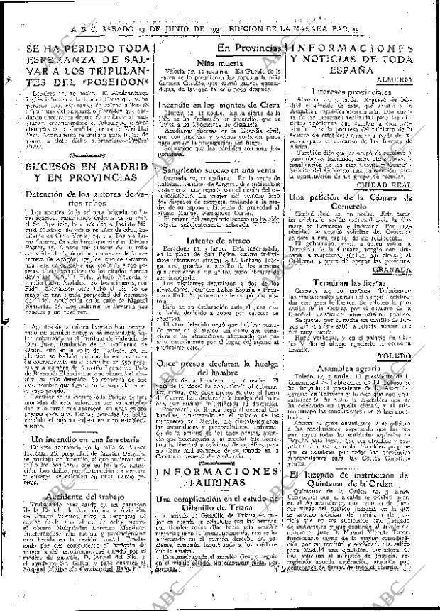 ABC MADRID 13-06-1931 página 45