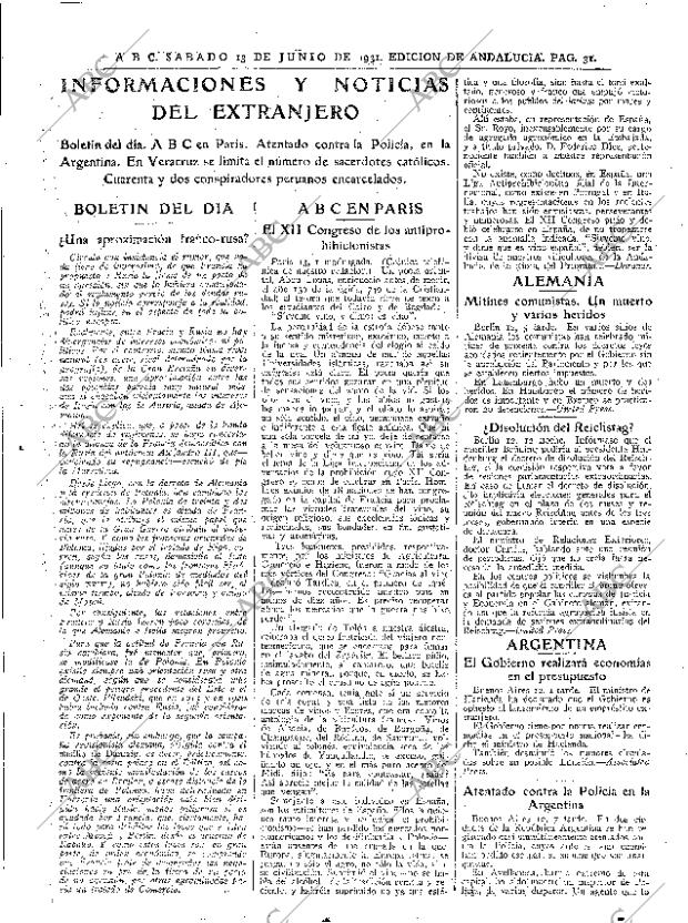 ABC SEVILLA 13-06-1931 página 31