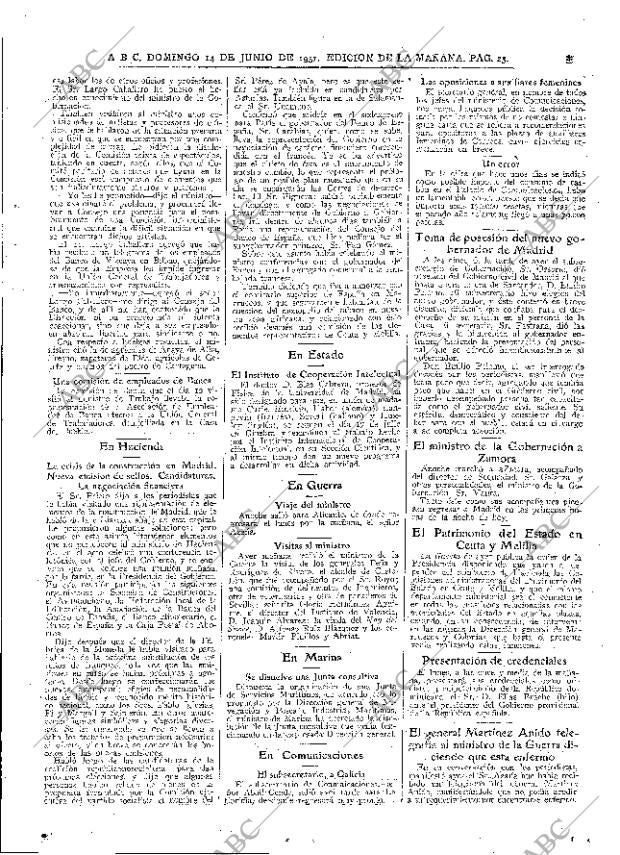 ABC MADRID 14-06-1931 página 25