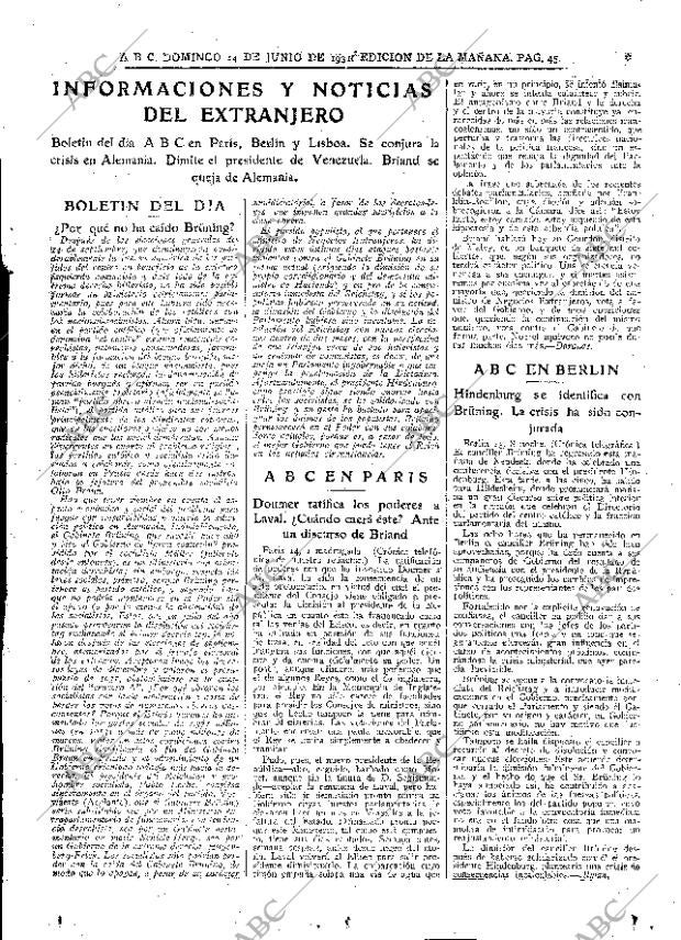ABC MADRID 14-06-1931 página 45