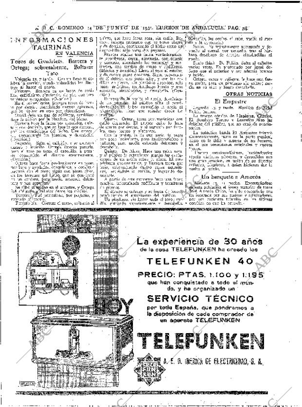 ABC SEVILLA 14-06-1931 página 34