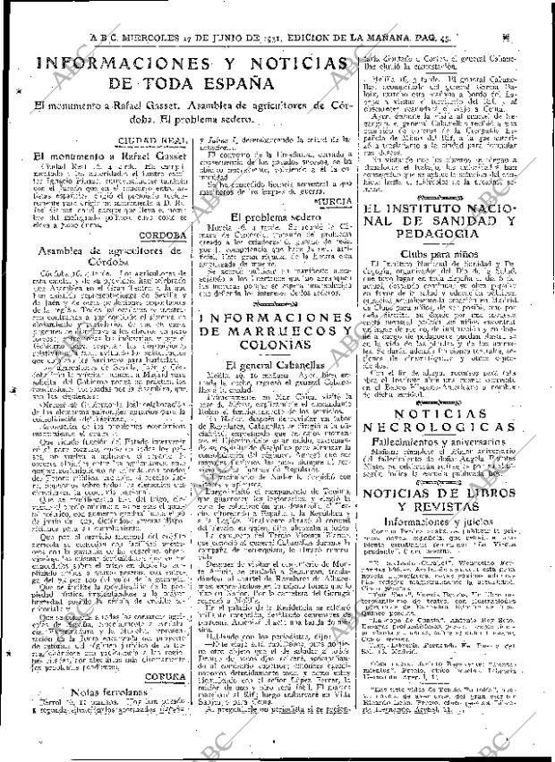 ABC MADRID 17-06-1931 página 45