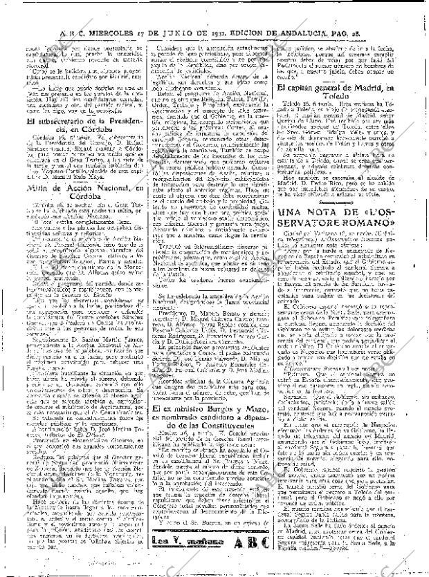 ABC SEVILLA 17-06-1931 página 28