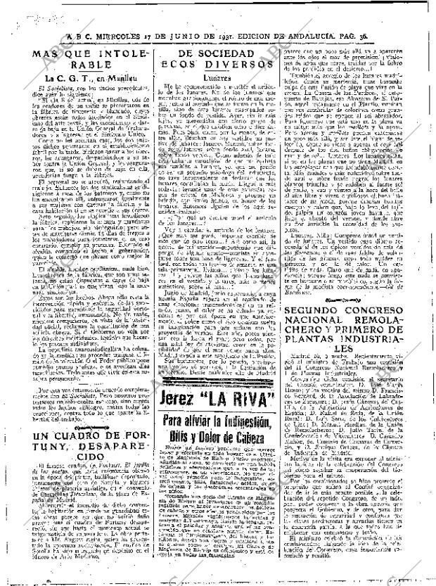 ABC SEVILLA 17-06-1931 página 36