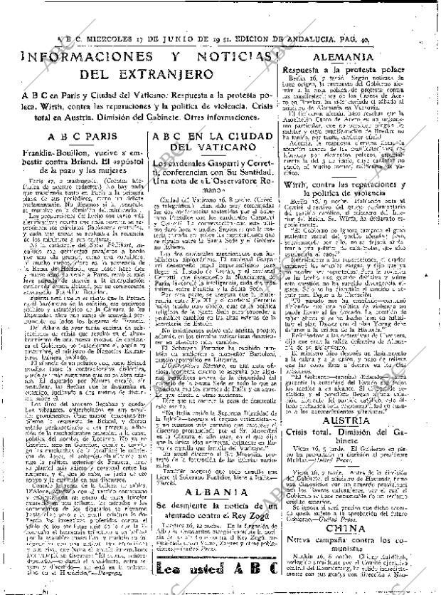 ABC SEVILLA 17-06-1931 página 40