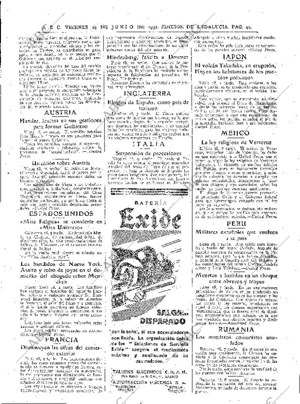 ABC SEVILLA 19-06-1931 página 41