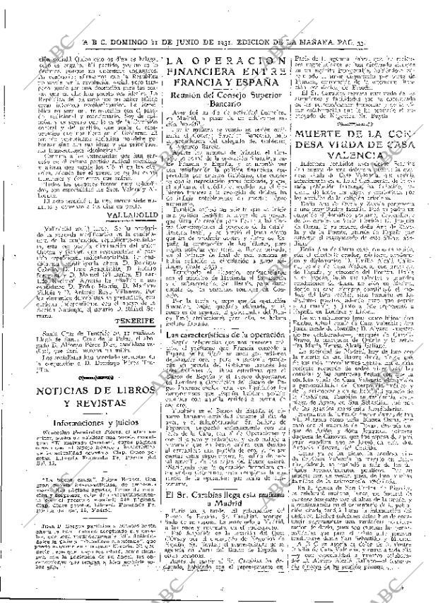 ABC MADRID 21-06-1931 página 33