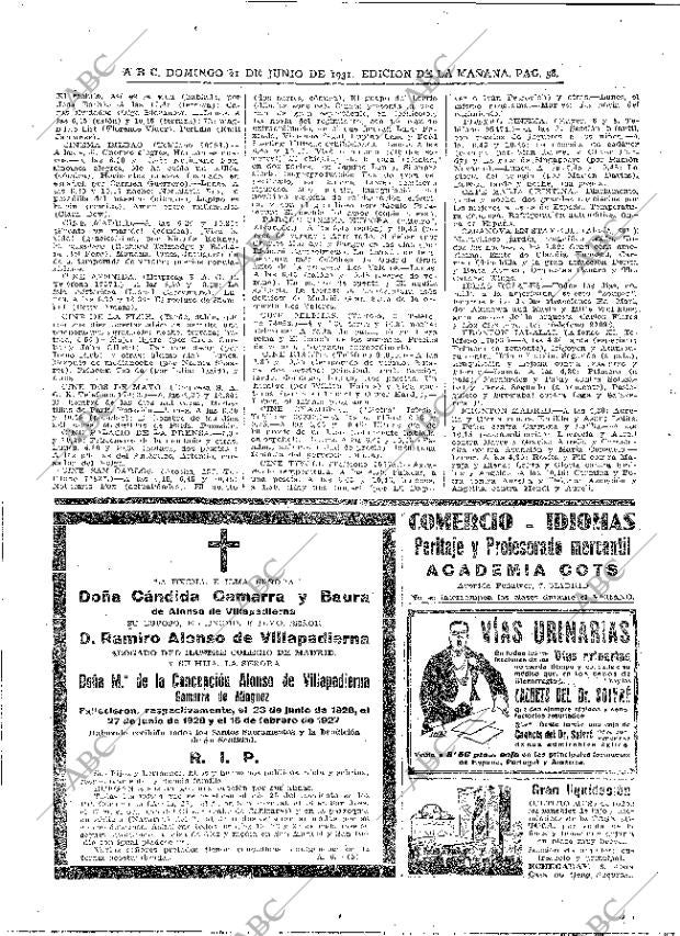 ABC MADRID 21-06-1931 página 58