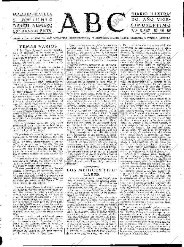 ABC SEVILLA 21-06-1931 página 23