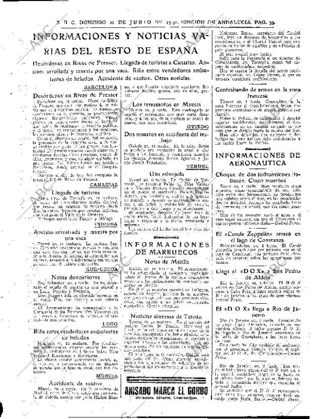 ABC SEVILLA 21-06-1931 página 39