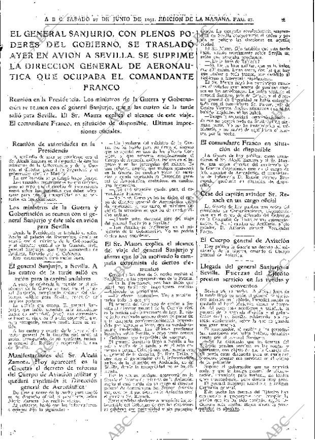 ABC MADRID 27-06-1931 página 27