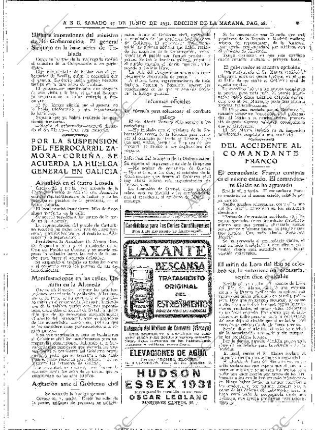 ABC MADRID 27-06-1931 página 28