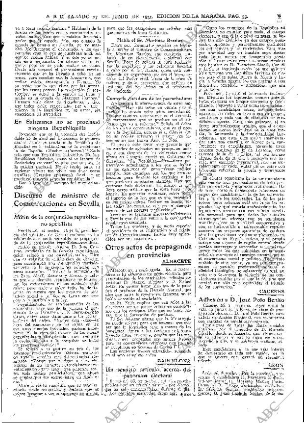 ABC MADRID 27-06-1931 página 33