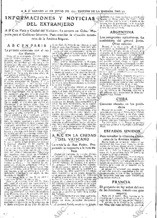 ABC MADRID 27-06-1931 página 47