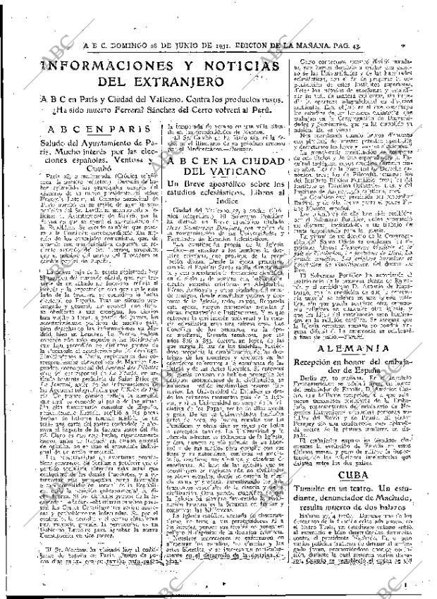 ABC MADRID 28-06-1931 página 43