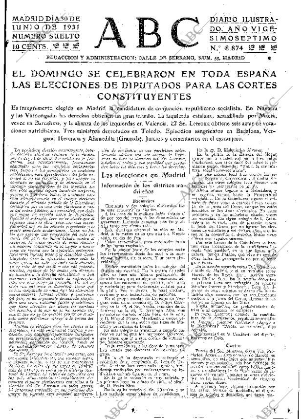 ABC MADRID 30-06-1931 página 23