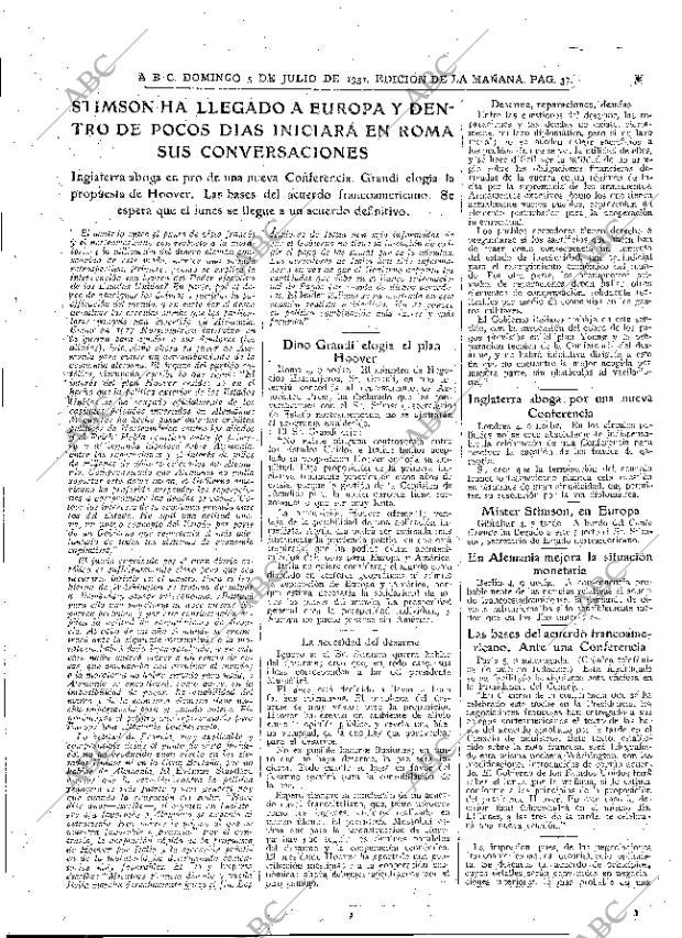 ABC MADRID 05-07-1931 página 37