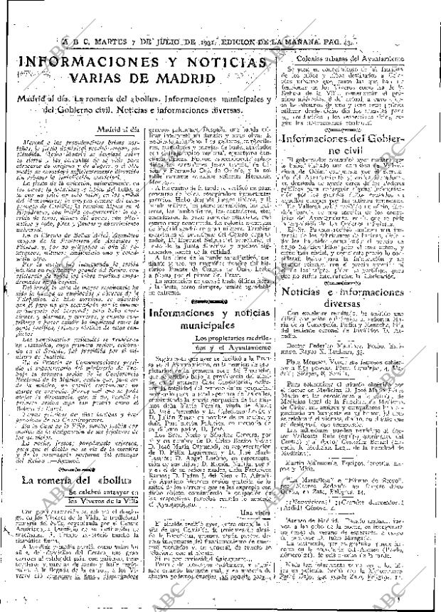 ABC MADRID 07-07-1931 página 43