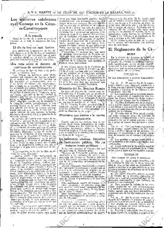ABC MADRID 14-07-1931 página 27